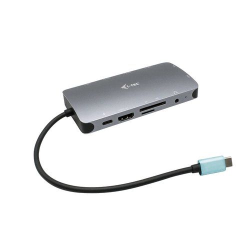 I-tec metal usb-c travel nano dock hdmi/vga with lan + power delivery 100 w - C31NANODOCKVGAPD