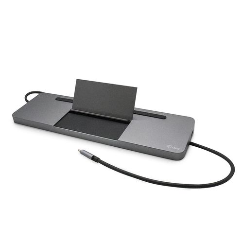 I-tec metal usb-c ergonomic 4k 3x display docking station + power delivery 85 w - C31FLATDOCKPDPRO