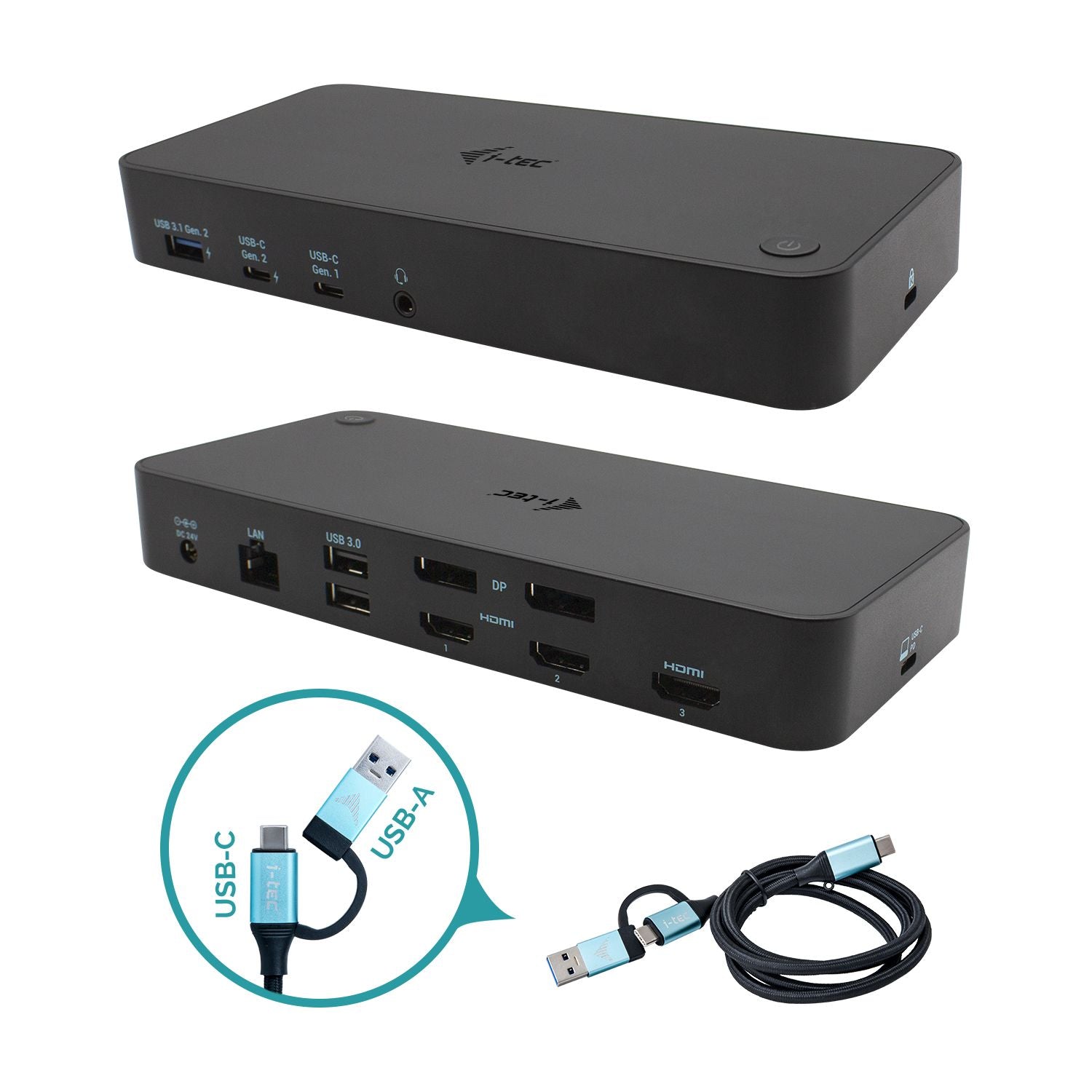 I-tec usb 3.0 / usb-c / thunderbolt, 3x 4k docking station + power delivery 100w - CATRIPLEDOCKPDPROIT
