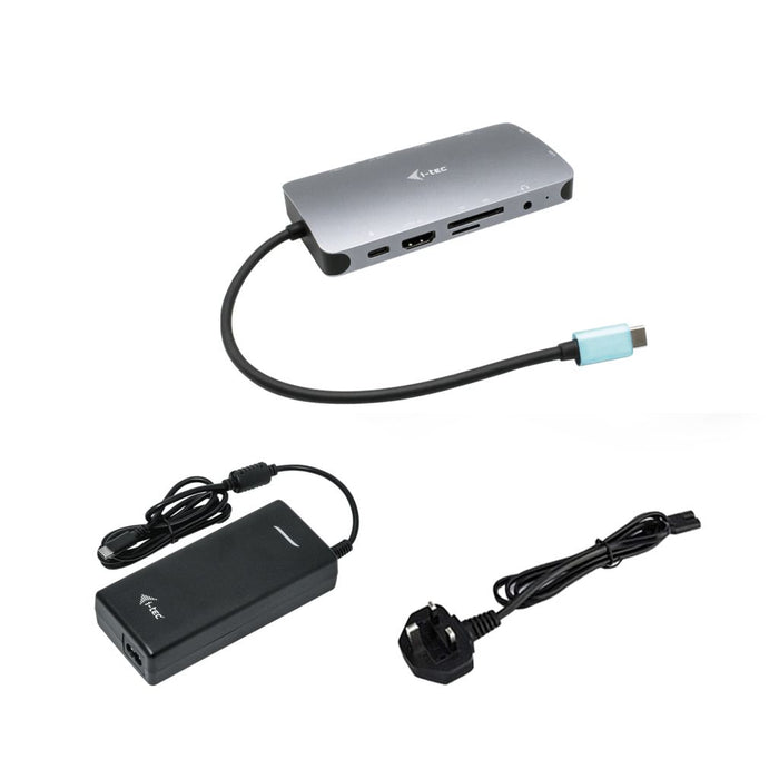 I-tec usb-c metal nano dock hdmi/vga with lan + charger 112w - C31NANOVGA112W