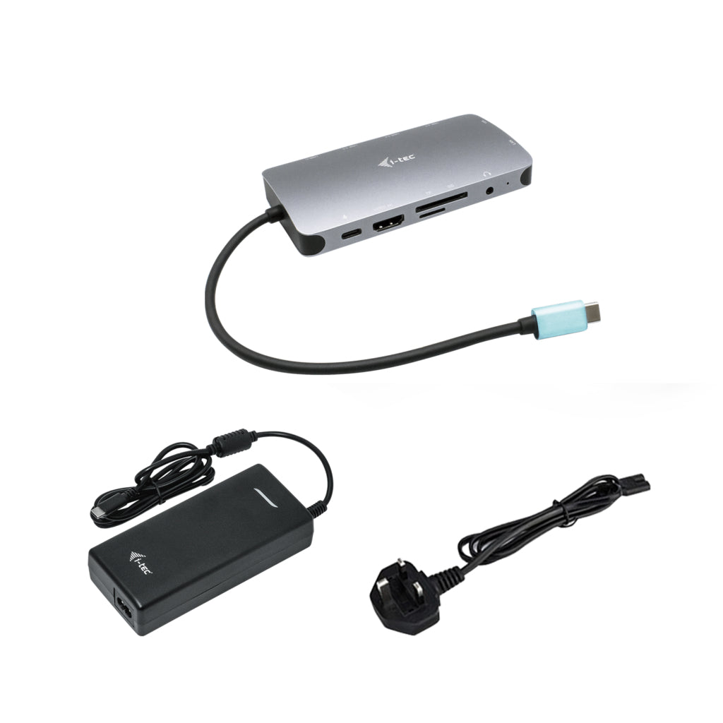 I-tec usb-c metal nano dock hdmi/vga with lan + charger 112w - C31NANOVGA112W