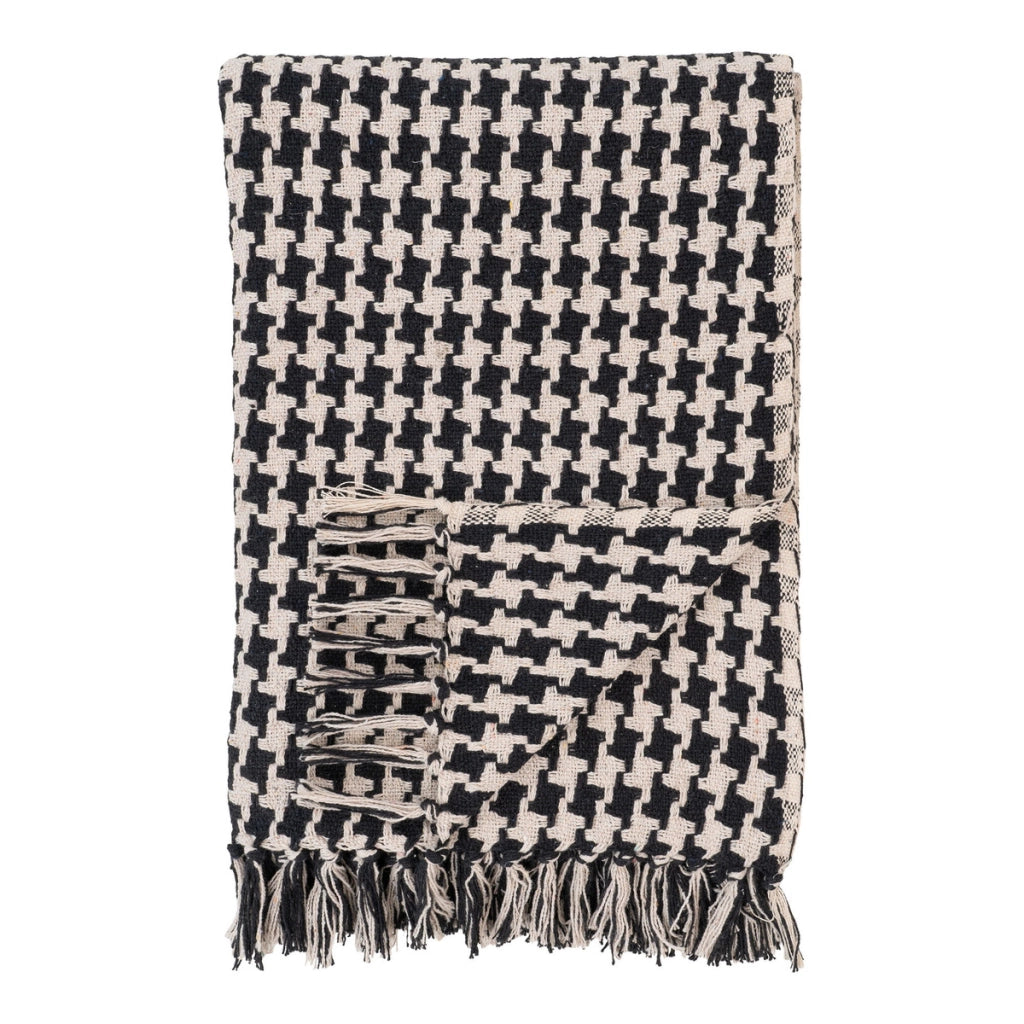 Plaid Side, Nero, Cotone, 180x130x0,5 cm