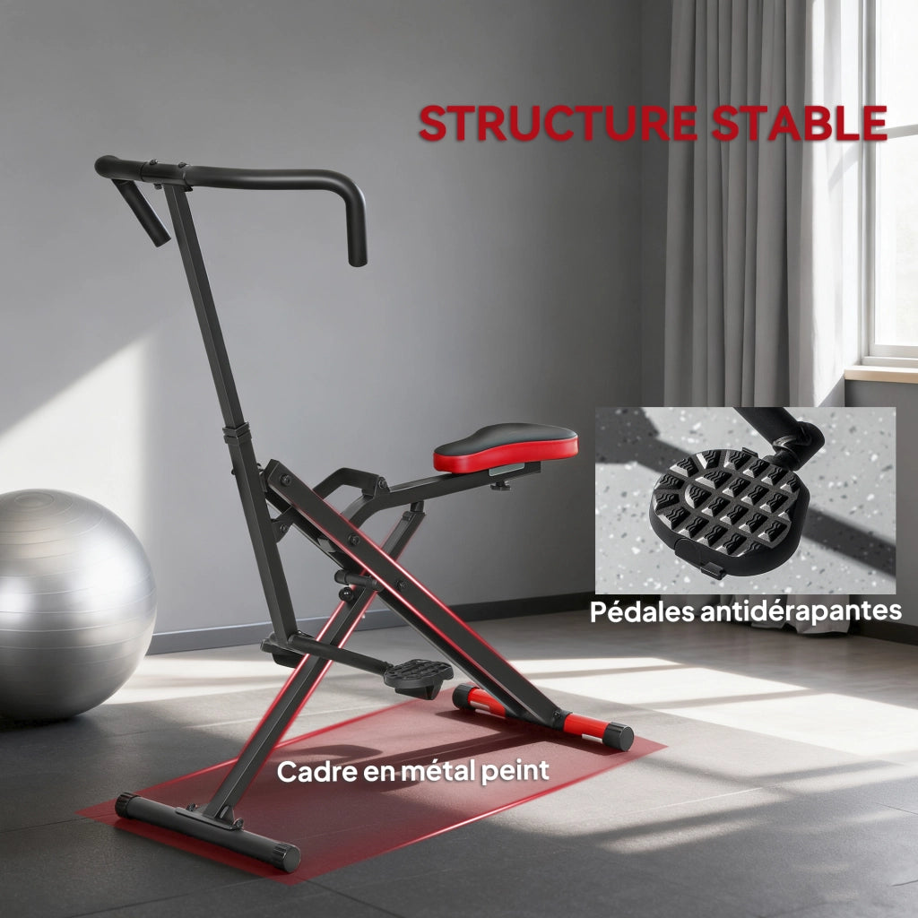 Sedia da allenamento per addominali ¨C zephmum ¨C rosso 57x105x115cm
