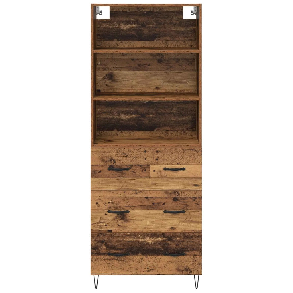 Credenza con cassetto 2 pcs Legno vecchio Legno multistrato