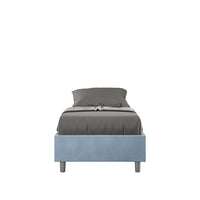 Letto Singolo Sommier 80x200 cm Senza Rete Azelia Azzurro