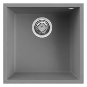 Lavello Elleci Incasso 1 vasca 44x44 Quadra 102 Sottotop Metaltek Grigio Titanium LMQ10273BSO