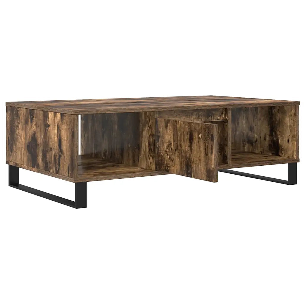 Tavolino da Salotto Rovere Fumo 104x60x35 cm Legno Multistrato 827097