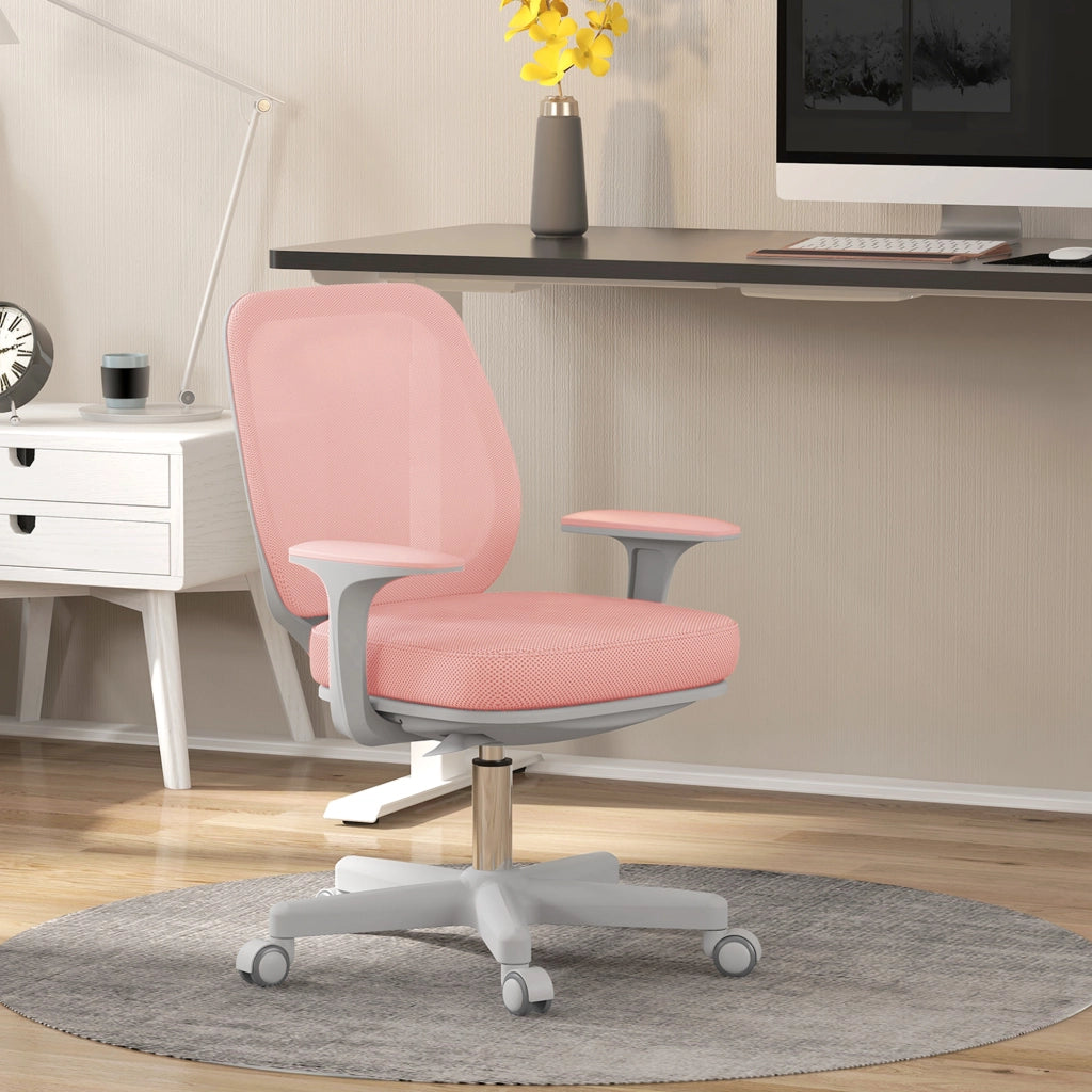 Sedia da ufficio ergonomica ¨C zephmum ¨C rete rosa 55x48x82,5-94,5cm