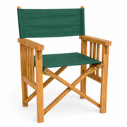 Sedia Regista pieghevole in Legno Teak e Tela Verde– Cannes