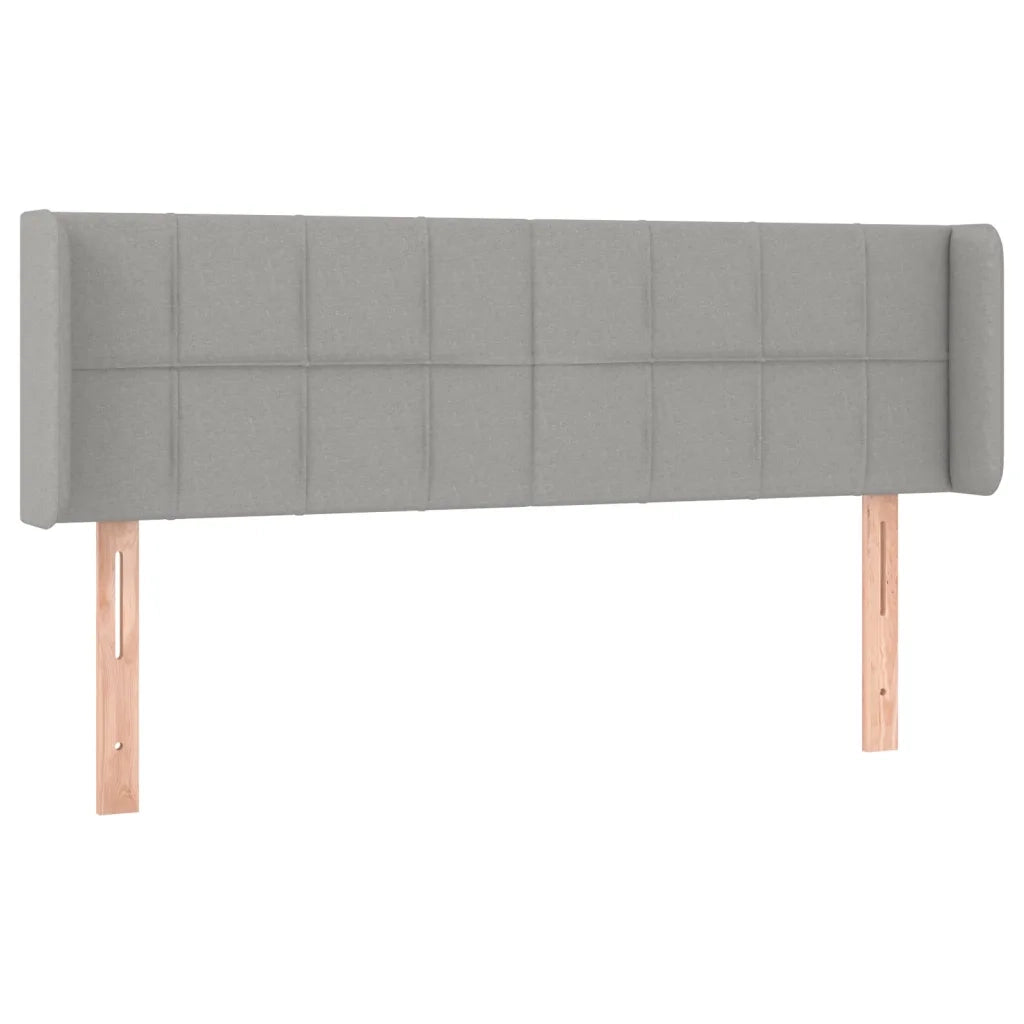 Testiera-Testata Decorativa Grigio Chiaro a LED 147x16x78/88 cm in Tessuto 806671