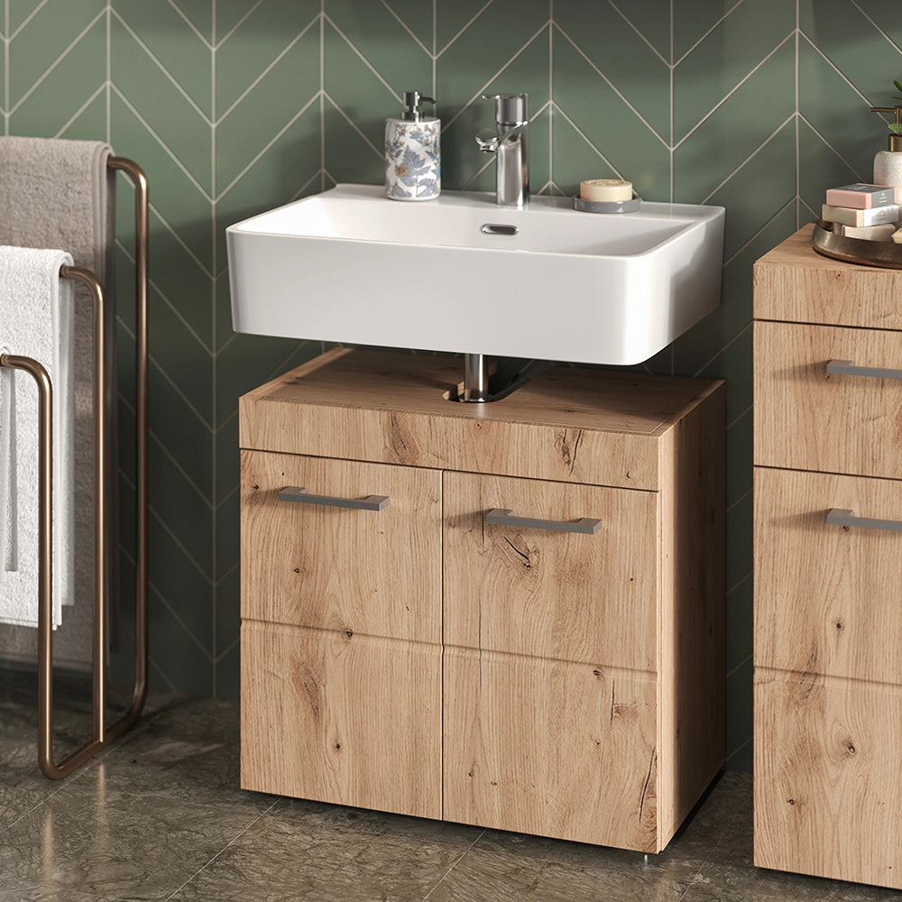 Mobile sottolavabo per bagno Luna Quercia Wotan 60 x 56 cm Vicco