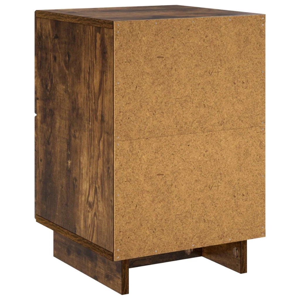 Armadio da Notte Rovere Fumo 33,5 x 34,5 x 50 cm 8011397