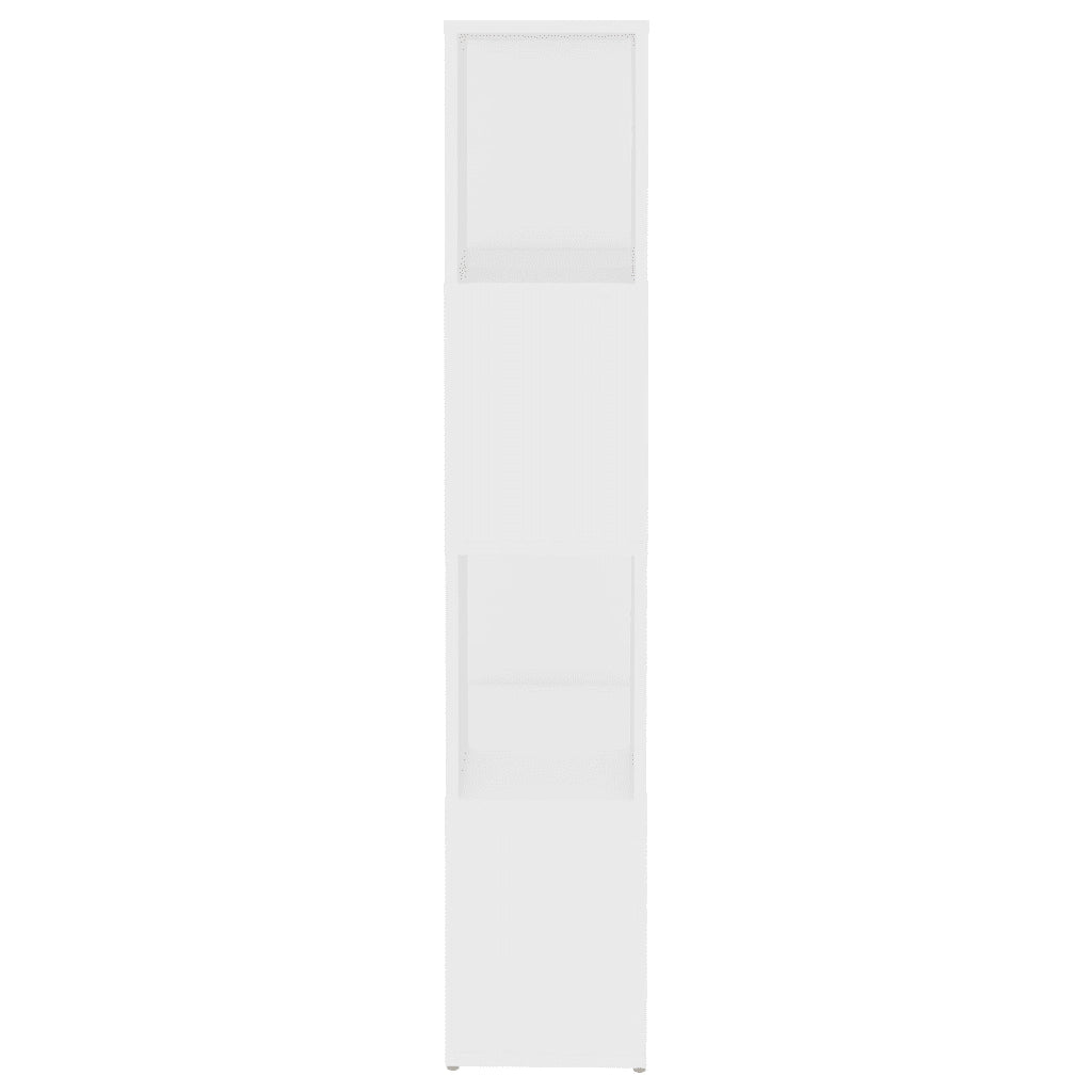 Libreria Divisorio-Scaffale per Libri-Mobile di Stoccaggio Bianco 60x24x124,5 cm in Truciolato