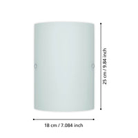 Applique Contemporanea Troy 3 Acciaio Nichel Satinato 1 Luce E14