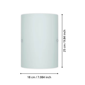 Applique Contemporanea Troy 3 Acciaio Nichel Satinato 1 Luce E14