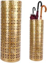 Supporto per Ombrello in Metallo Compacto - Progettato per Risparmiare Spazio - Realizzato in Legno - Adatto per Uso Casa/Studio - Stile Elegante