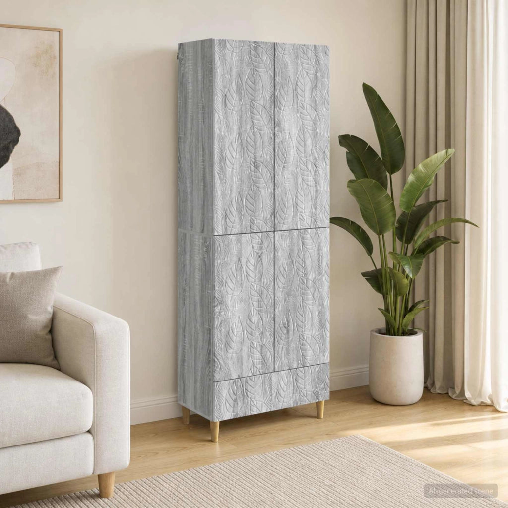 Set di armadi 2 pz Sonoma grigio Legno ingegnerizzato 3416697