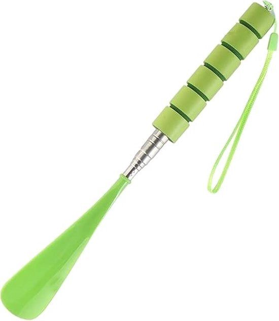 Scoopa per verdura con lunghezza estendibile, 2 pezzi 30-70 cm, scoopa per verdura con manico antiscivolo, manici di scopa con corda, scoopa per verdura in acciaio inossidabile regolabile per uomo e donna