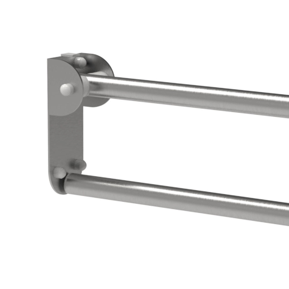 Maniglione barra ribaltabile con piastra lunga cm 80 inox satinato
