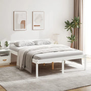 Letto per Anziani 150x200 cm King in Legno Massello di Pino 810620