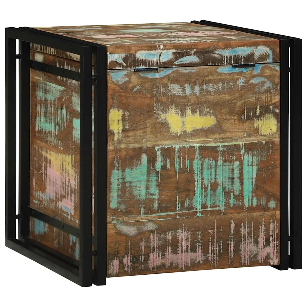 Scatola di Stoccaggio 50 x 50 x 50 cm Legno Recuperato Massello 4016743