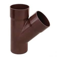 Gronda pvc color testa di moro d .080 tonda - braga 45