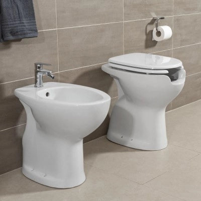 Wc per disabili con apertura frontale e scarico a terra H 51 cm