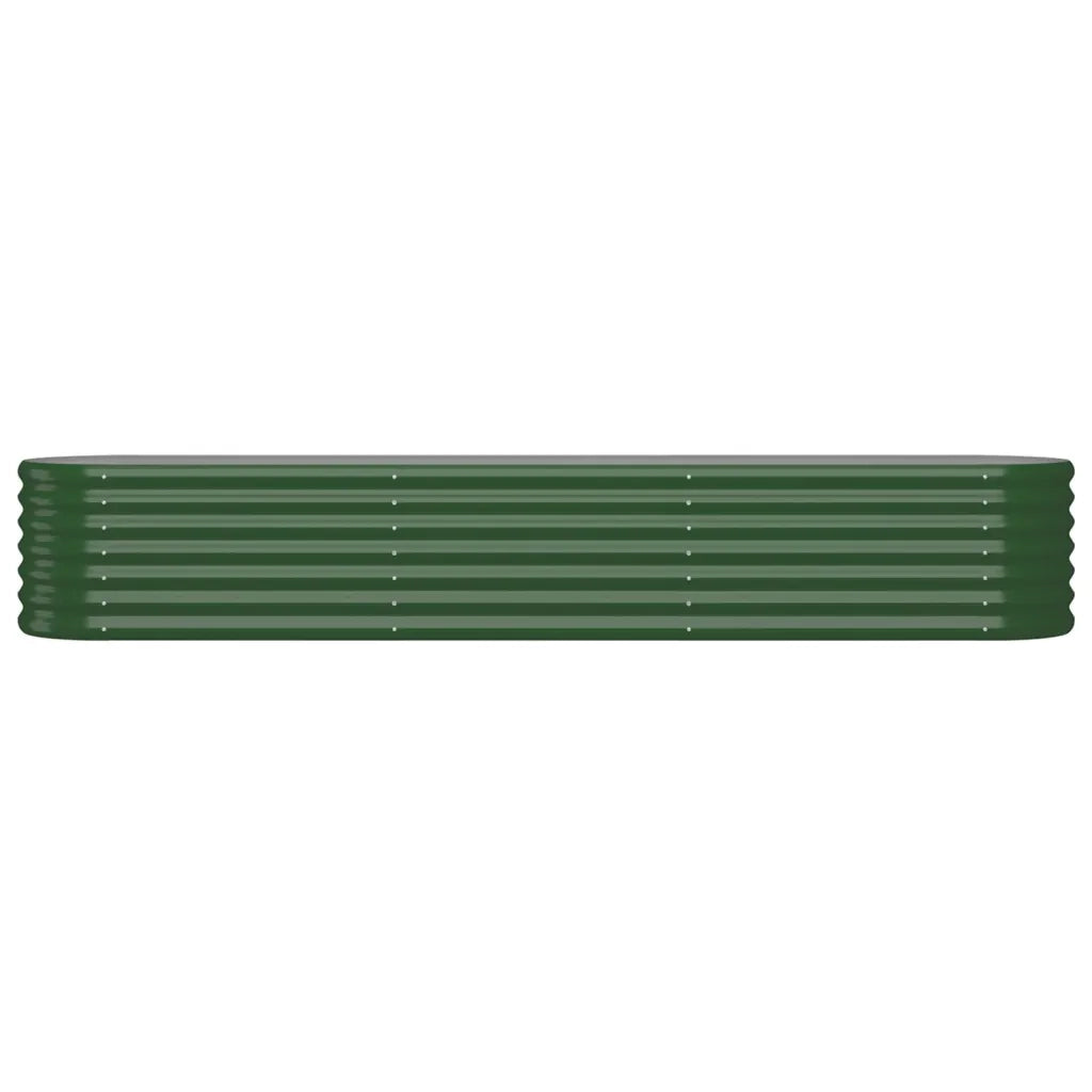 Fioriere | Cassetta per fiori | Letto Giardino Acciaio Zincato 224x40x36 cm Verde