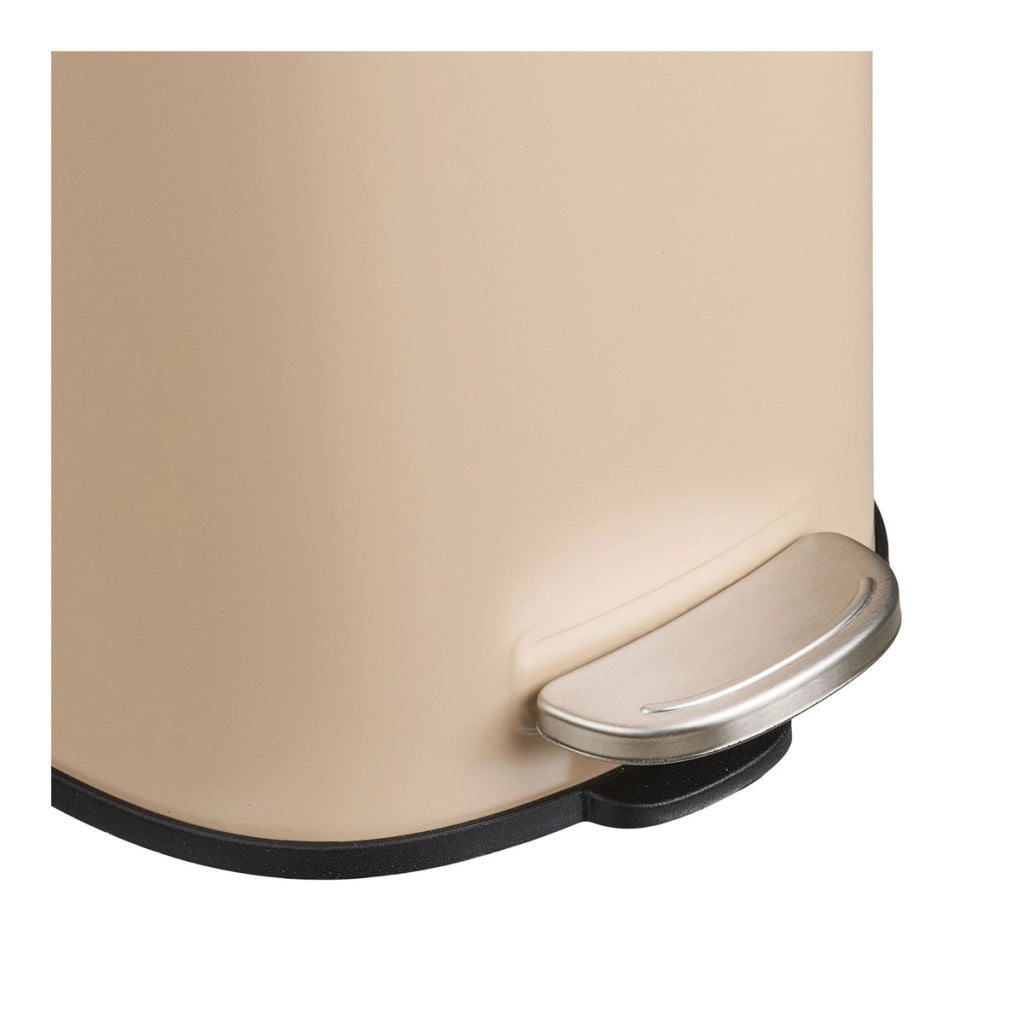 Pattumiera Lodi, Beige, Metallo, 21x17x23 cm