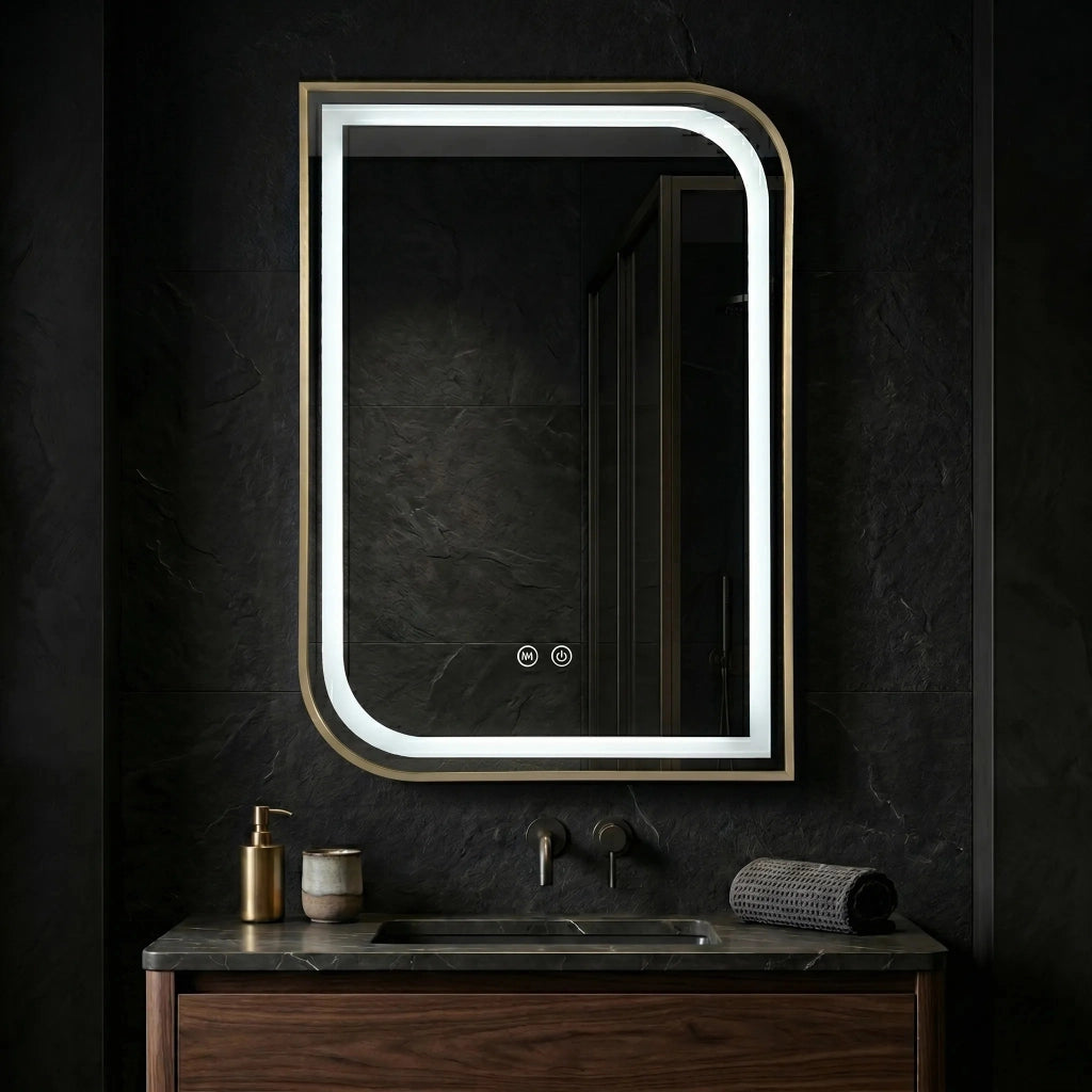 Specchio Led Zone 80x60 Gold