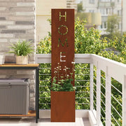 vidaXL Schermo per privacy in giardino Traforo Ruggine 32 x 140 cm