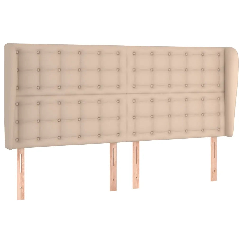 Testiera ad Orecchio Cappuccino 203x23x118/128 cm in Similpelle