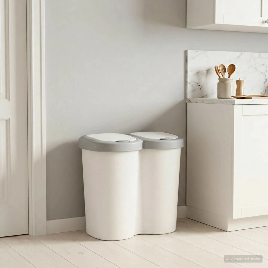 Cestino della Spazzatura Bianco 49,5 x 30 x 46,5 cm PP 42033397