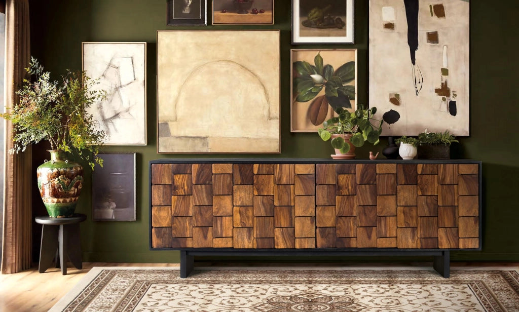 Credenza a quattro ante in legno di sheesam