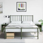Comodini 2 pz-Set di 2 Tavolino da notte Verde Oliva 34,5x39x44 cm in Acciaio 701609