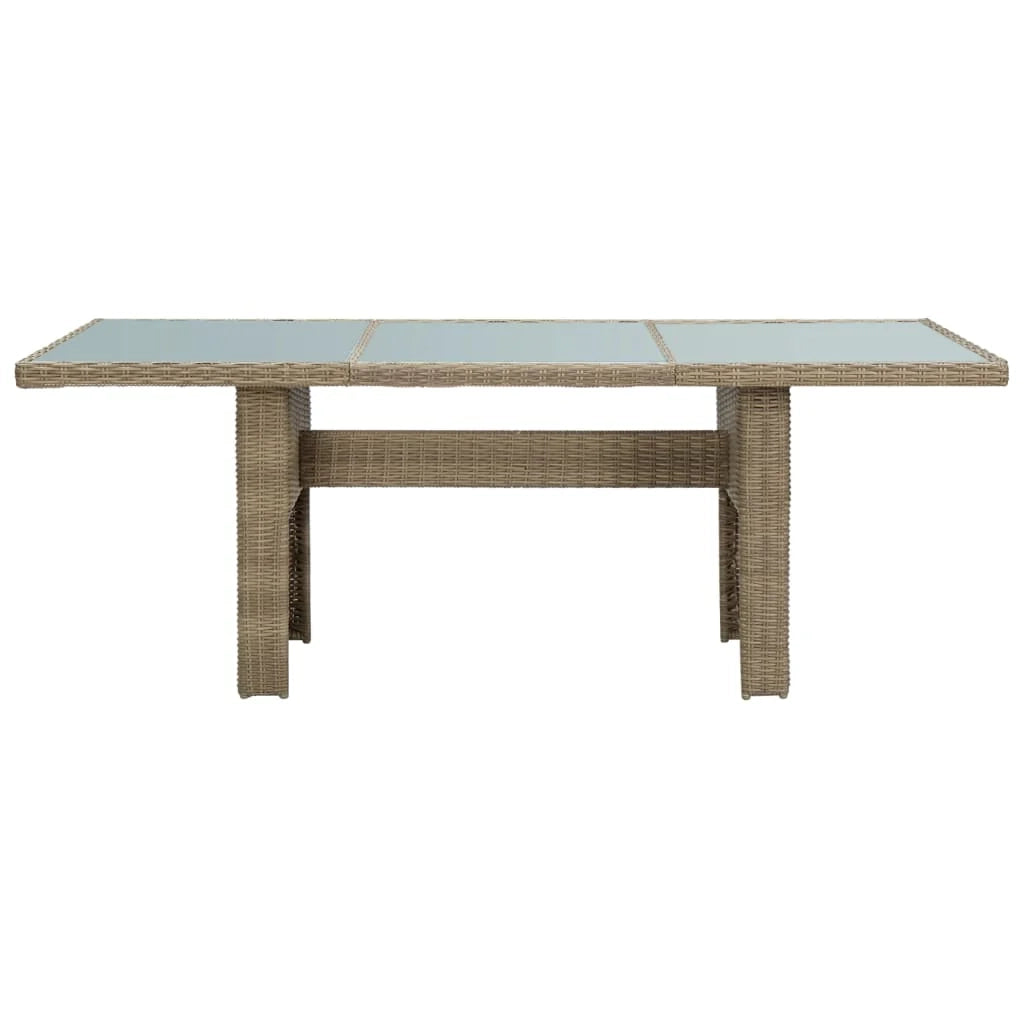 Set da pranzo da esterno 7 pezzi resina di vimini marrone mobili da giardino 02_0014385