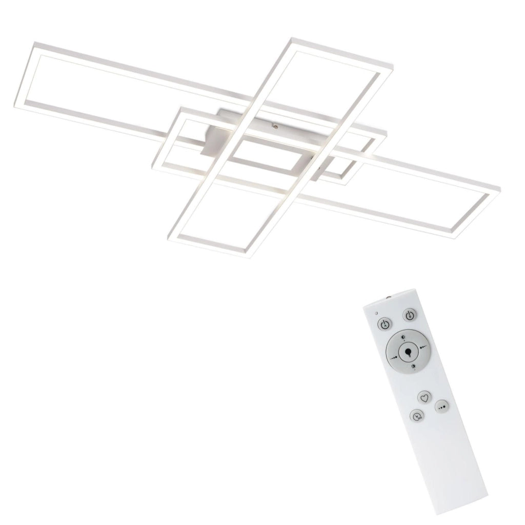 ZMH Lampada da soffitto plafoniera LED 50W design moderno telecomando per soggiorno