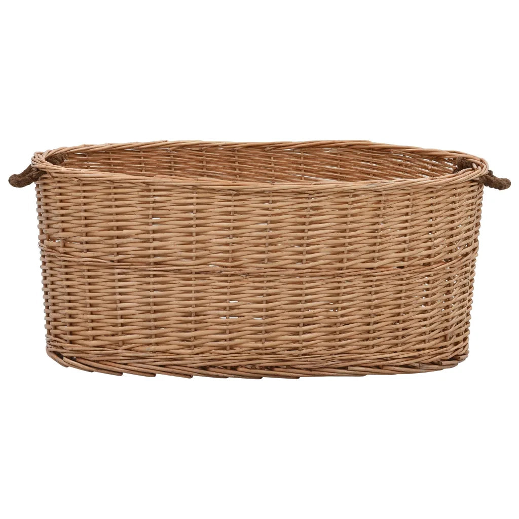 Cesta per Legna con Maniglie 78x54x34cm Salice Naturale 286983
