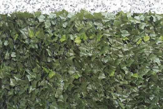 SIEPE ARTIFICIALE IN FOGLIA DI EDERA FRANGIVISTA 1X3 M VERDE
