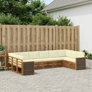Set divano sezionale con cuscino 7 pcs Naturale e Crema