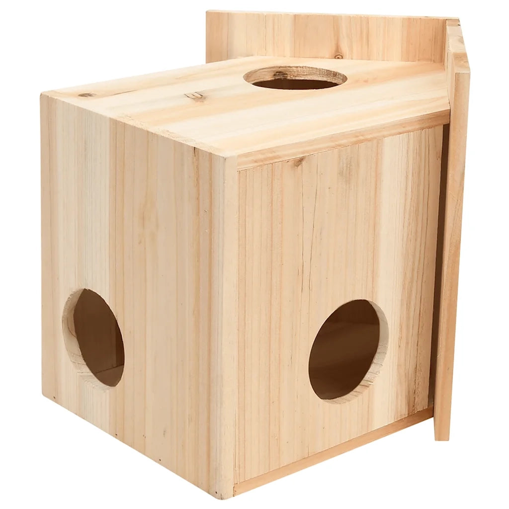 Casetta per Scoiattoli in Legno Massello di Abete 26x25x29 cm CFW9251988