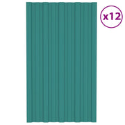 Pannello per tetto 12 pz Verde 80 x 45 cm Acciaio zincato CFW9695335