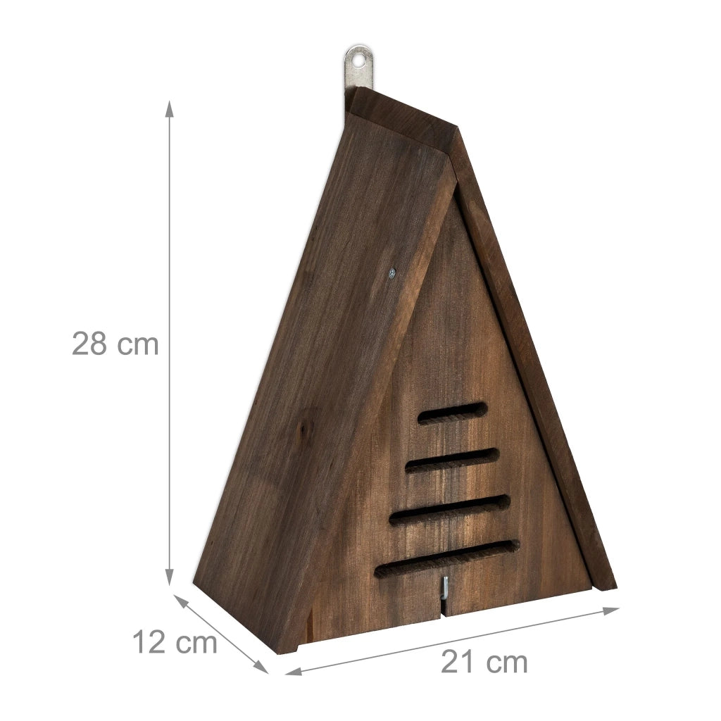 Hotel per insetti rifugio da appendere giardino balcone 30 x 20 x 15 cm ideale osservazione coccinelle in legno marrone 13_0015260