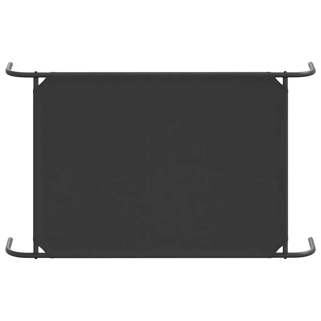 vidaXL Cuccia per Cani Rialzata Nera 110x65x20cm Tela Oxford e Acciaio