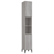 Armadietto Bagno | Armadio da bagno Grigio Sonoma 30x30x190cm in Legno Multistrato