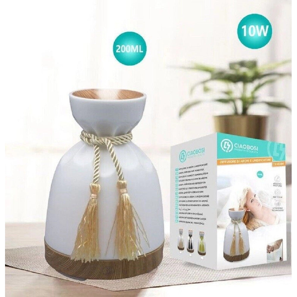 Trade Shop - Diffusore Aromi Umidificatore Ultrasuoni Serbatoio 200ml 10w Aromaterapia Tx-8364 -