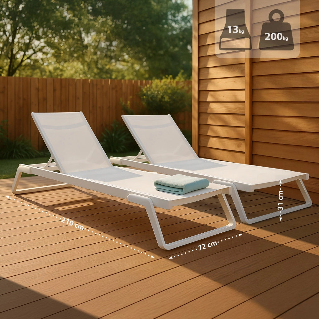 2er Set Sonnenliege Tropic