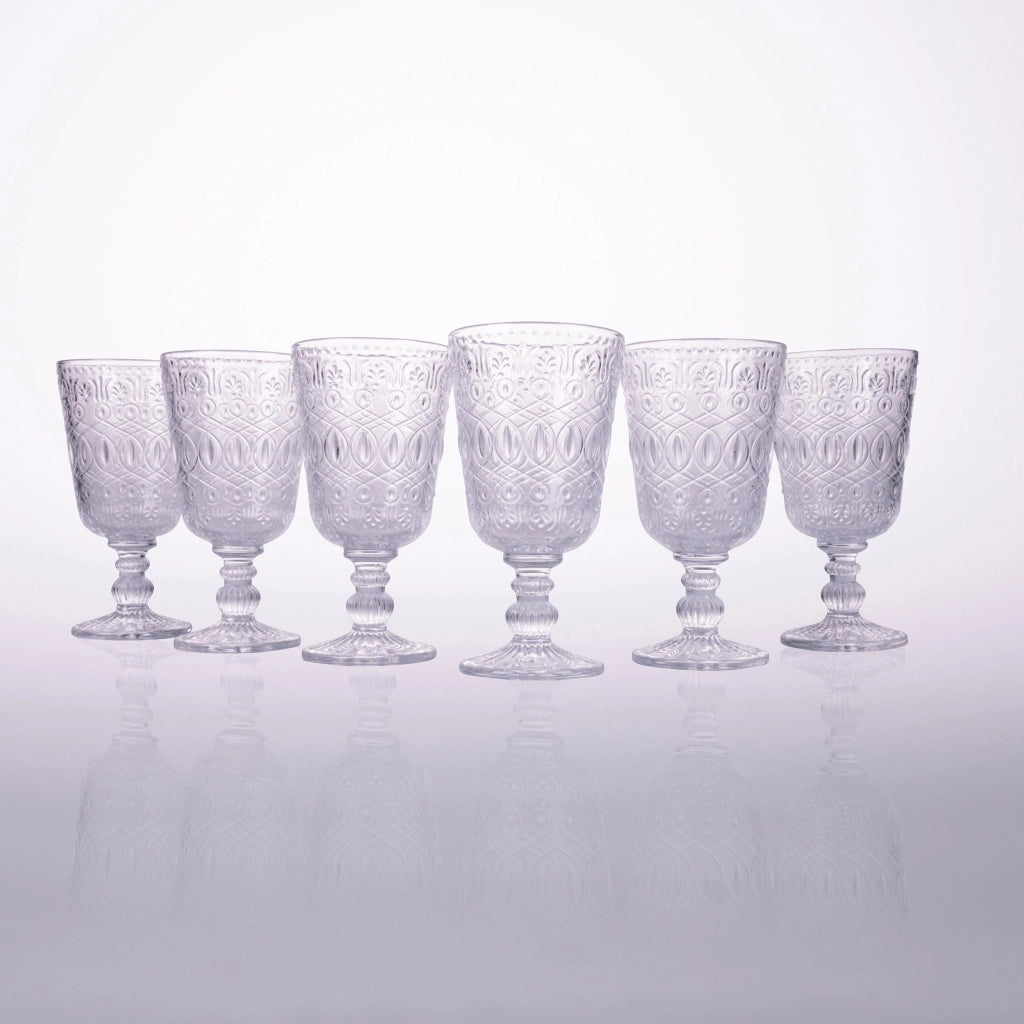 Set 6 Calici in Vetro 310 ml VdE Tivoli 1996 New Marrakech