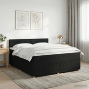 Letto box spring con materasso Nero 180 x 200 cm Tessuto 3451519