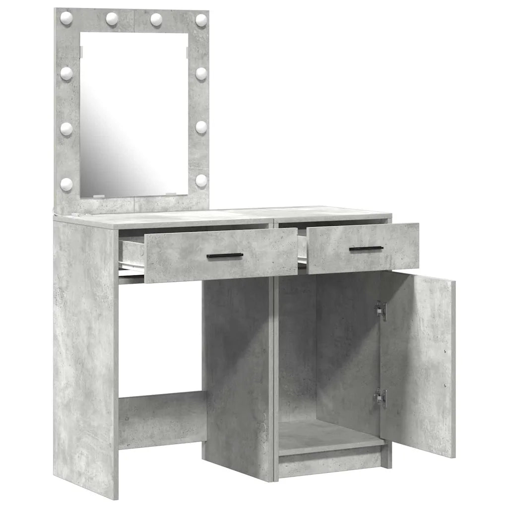 Toeletta | Tavolo da Trucco con cassetto 2 pz Grigio 50 x 41 x 135 cm